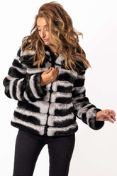 Women's chinchilla coat Galena Natural